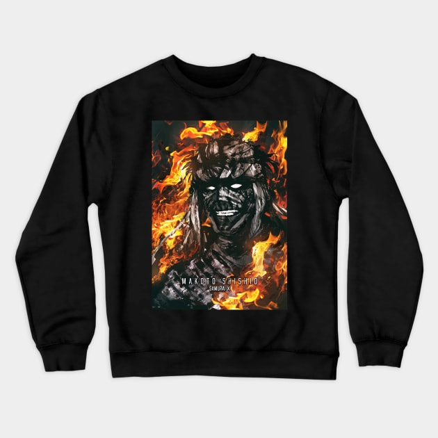 Shishio makoto samurai X Crewneck Sweatshirt by syanart